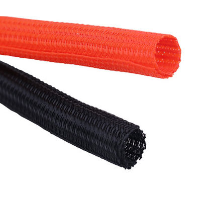 Feuerdicht, abrasionsbeständig Polyester Monofilament selbstlöschende Hitze schrumpfbar geflochtener Ärmel