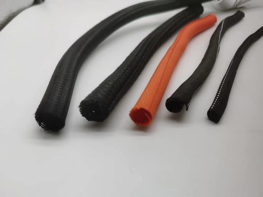Selbstlöschbare PET-Wrap um geflochtenes Kabel mit geschütztem Kabelgurt