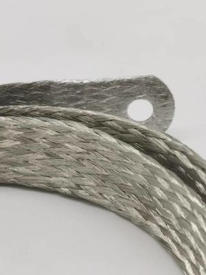 Flächige elektrische Verbindung geflochtener Kupferflexibler Stecker
