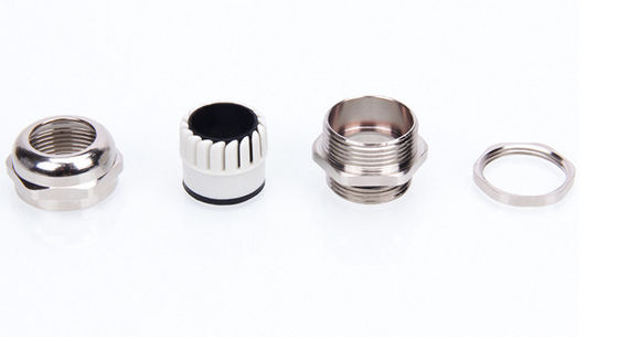 M12X1.5(3-6.5) Wasserdichte, vernickelte Kabelverschraubung aus Messing IP68 Kabelverbinder